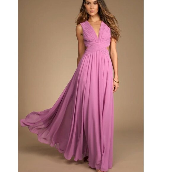 Vivid Imagination Lilac Cutout Maxi Dress Size XS New NWOT - Picture 1 of 7